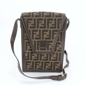 Fendi Zucca FF leather Crossbody Bag brown tote